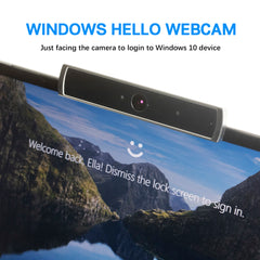 ATOPNUC Windows Hello Face Login Webcam, Computer Brio Infrared Camera for Windows 10, Business USB Webcam with Dual  Microphone for Streaming, Video Conference, Work from Home